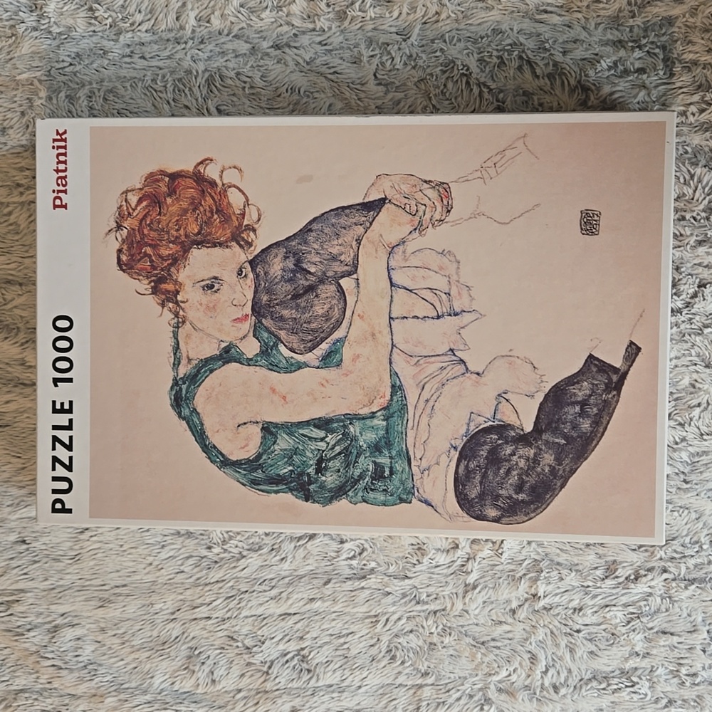 Piatnik Egon Schiele Sitting Woman With Raised Knee 1000 Piece Art Puzzle